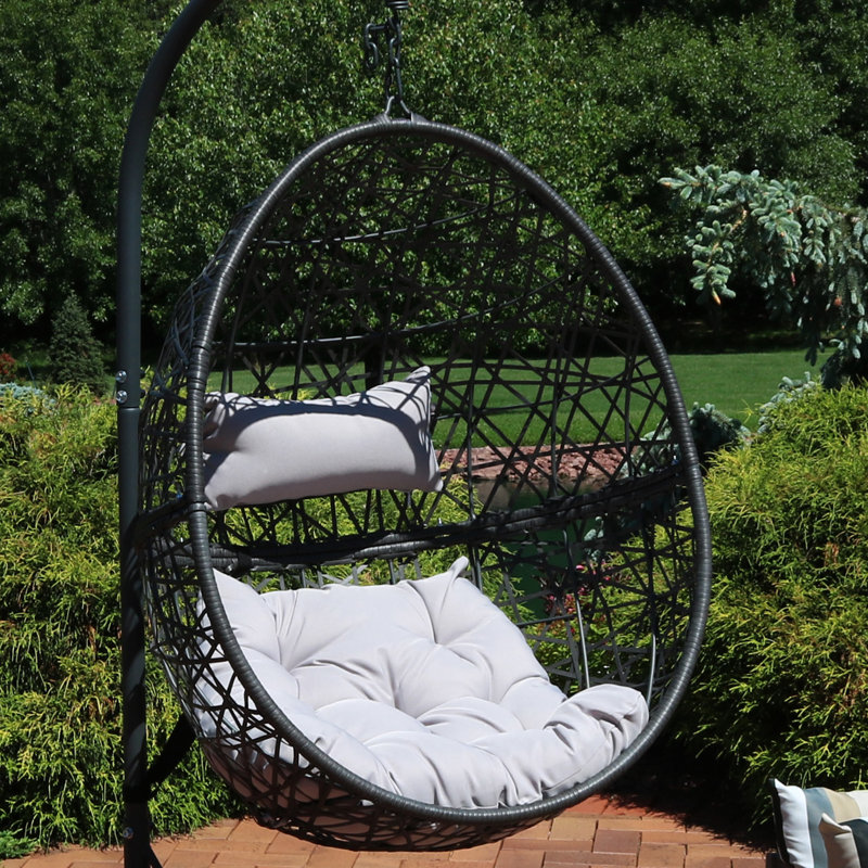 Brayden Studio Abernathy Hanging Egg Swing Chair & Reviews Wayfair